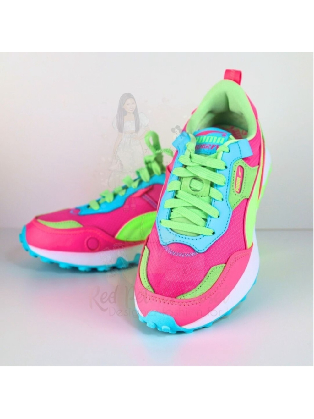 NIB Puma Women's Rider Fv Brighter Days Low Top Sneakers Pink Size 6